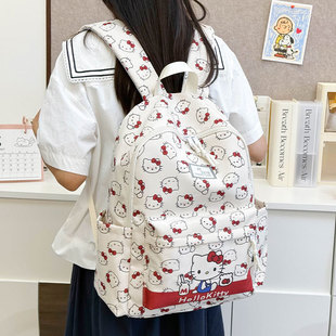 高颜值可爱kt猫书包女初中生小众冷门不撞款卡通背包大容量双肩包