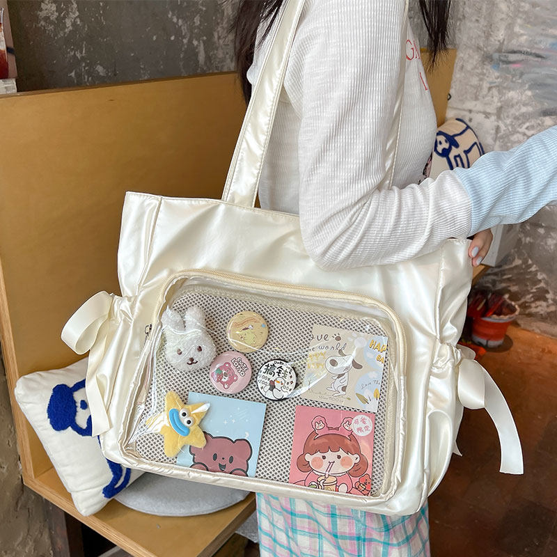 日系纯色百搭JK少女痛包校园女包
