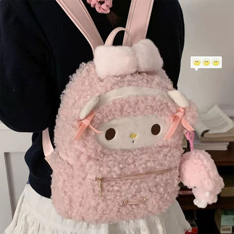 可爱软妹少女心毛茸茸卡通双肩包
