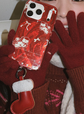 适用一加15/13T手机壳1+ace6/5/3蝴蝶结小马2V羽纱酒红oneplus11/10毛茸挂件9pro马年新款8R秋冬7小众高级p新