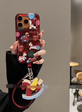 适用小米17手机壳15/14/13天马行空12T挂件civi4高级5pro可背斜挎11ultra手绳10s/cc9e/8马年红色civi3/2新壳