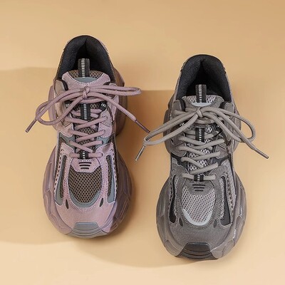 老爹鞋女款2025新款秋冬季透气厚底增高百搭爆款小个子运动休闲鞋