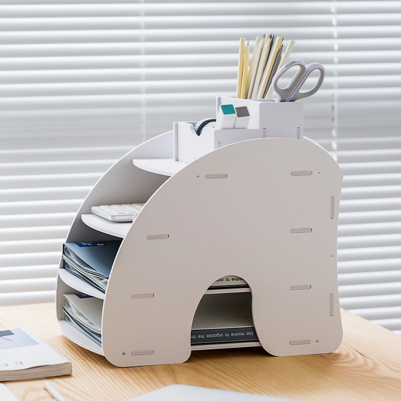 CORNWALLS는 사무용으로 실용적인 소형 보관함 창의적인 파일 랙 다층 두꺼운 대용량 A4 용지 보관함을 선보입니다