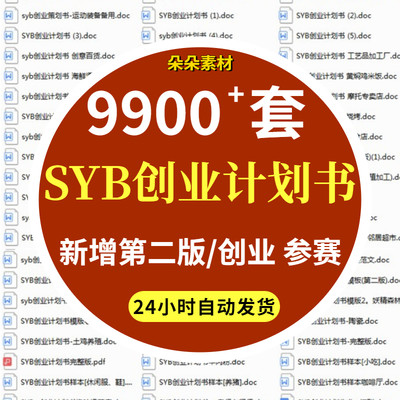 大学生SYB创新创业计划书word模板项目商业范文路演大赛融资PPT