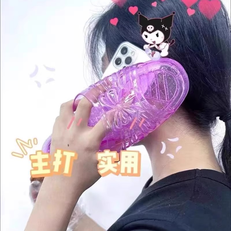 水晶拖鞋大脚适用OPPO12Reno13手机壳X8findx7ultra土酷X6稀奇古怪的a3pro丑爆10离谱11搞怪5搞笑78炸裂A1i/3