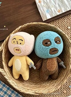 搞怪悍匪毛绒钥匙扣丑萌
