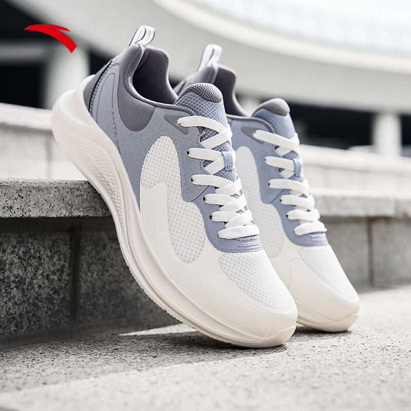 安踏男鞋跑步鞋春季新款透气休闲鞋男耐磨软底运动鞋男款舒适网鞋