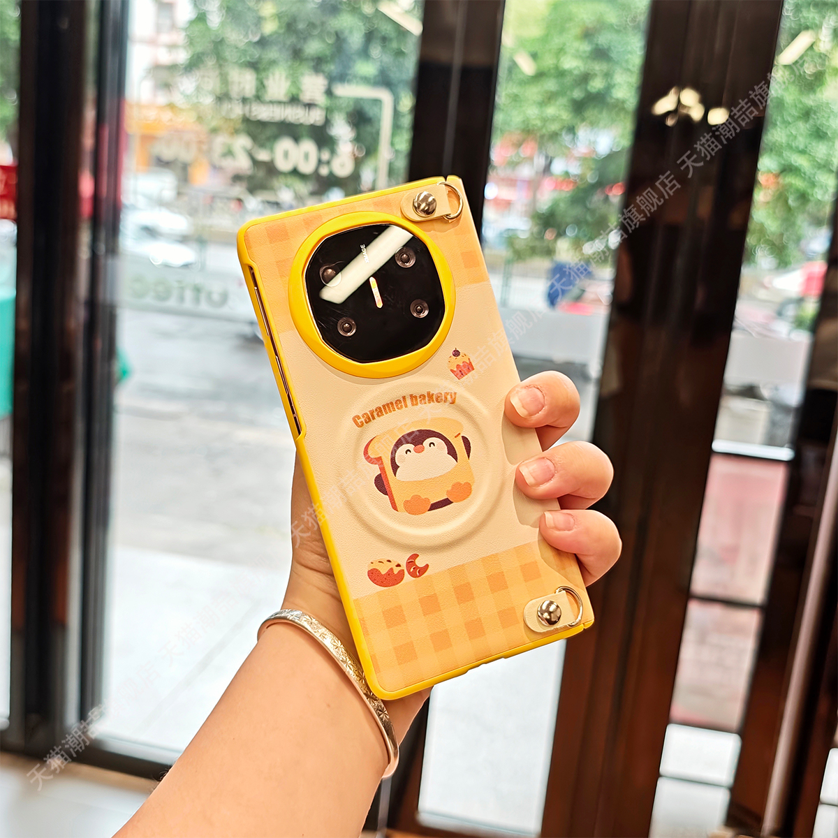 适用华为x6pc贴皮革磁吸手机壳