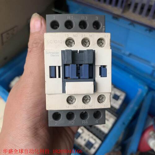 拆机正品施耐德四极交流接触器:型号,LC1D128,线圈电压