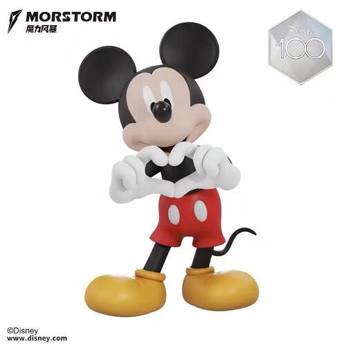 MORSTORM迪士尼米奇米妮系列 原色比心米奇摆件