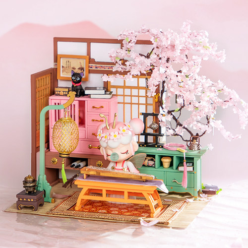 Nanci樱花庭礼盒古风diy房屋摆件