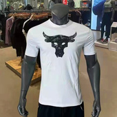 男款 巨石强森牛头速干透气大码 训练运动T恤圆领吸汗健身速干短袖