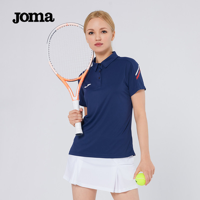 Joma羽毛球padel板式网球polo衫男女修身运动短袖透气速干T恤上衣