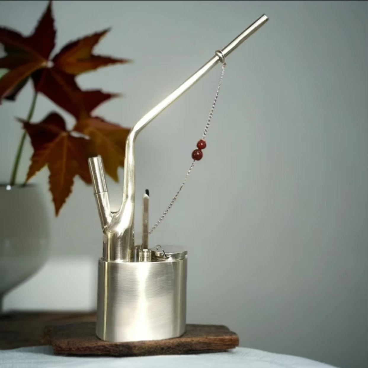 甘肃兰州纯白铜水烟袋锅一口香水烟斗水烟壶水过滤烟筒水烟瓶烟嘴