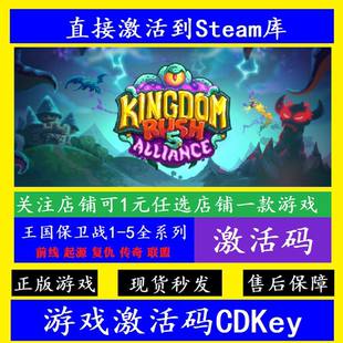 王国保卫战5联盟起源复仇传奇前线全系列 steam入库激活码CDKey