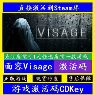 steam面容Visage入库激活码CDKey 国区全球全DLC电脑pc离线