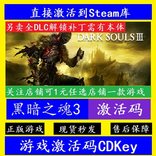 steam黑暗之魂3全DLC解锁 全球DARK SOULS III入库激活码CDKey
