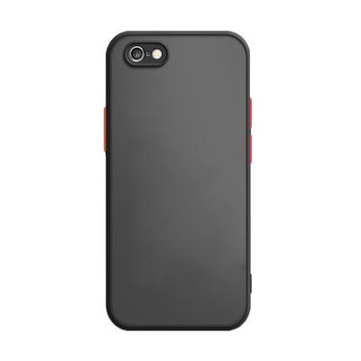 适用苹果6手机壳透明磨砂iPhone6s网红简约全包防摔i6s硅胶i6六个性创意ins风保护套新款软壳ip外壳a1586黑色