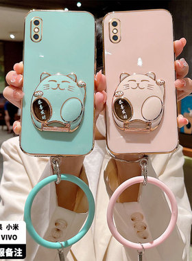 适用苹果X手机壳iPhone保护XsMax硅胶套XR全包iPhoneX防摔iPhoneXR软XMax男女ipx招财猫iphonexmax网红xs支架