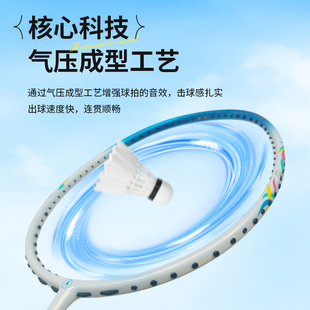 TARANIS羽毛球拍全碳纤维单拍双拍超轻型业余初级进阶培训小刚炮