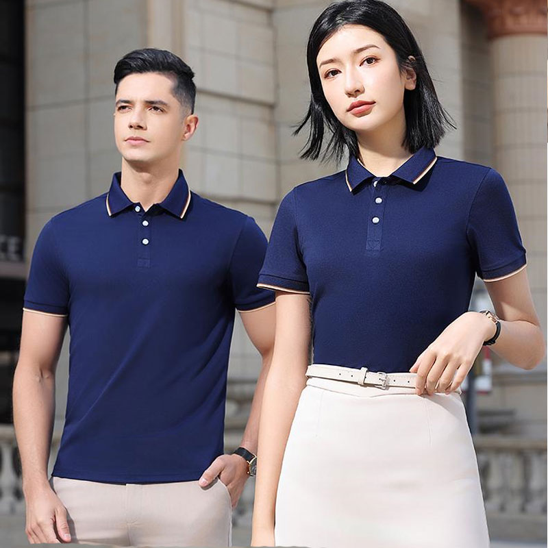 POLO衫定制工作服T恤夏季男订制工装工衣短袖t女高端氨纶印字logo
