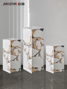 雕塑台大理石底座墩子电视柜旁落地基座会所展厅展示台落地摆件