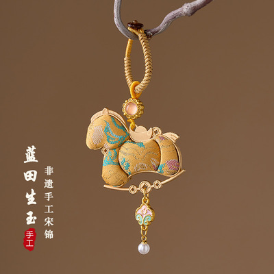 【成品】杭州灵隐宋锦马上暴富钥