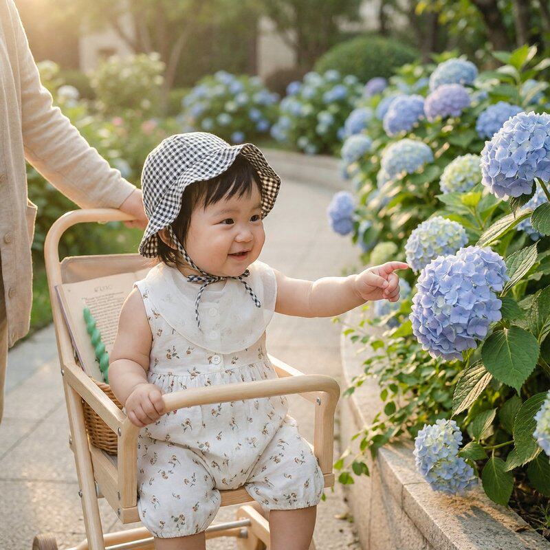 女宝宝夏季薄款碎花包屁衣爬服婴