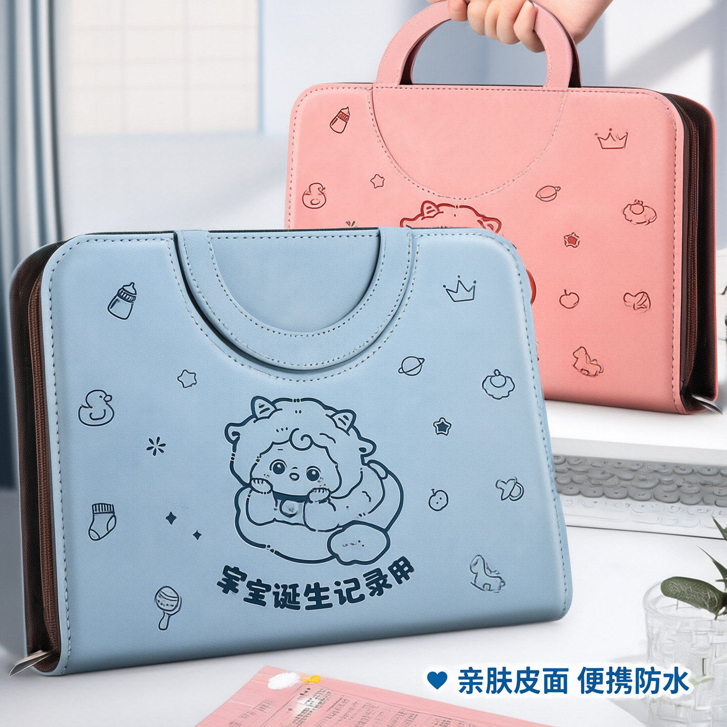 四季年华孕检收纳册手提包袋孕期