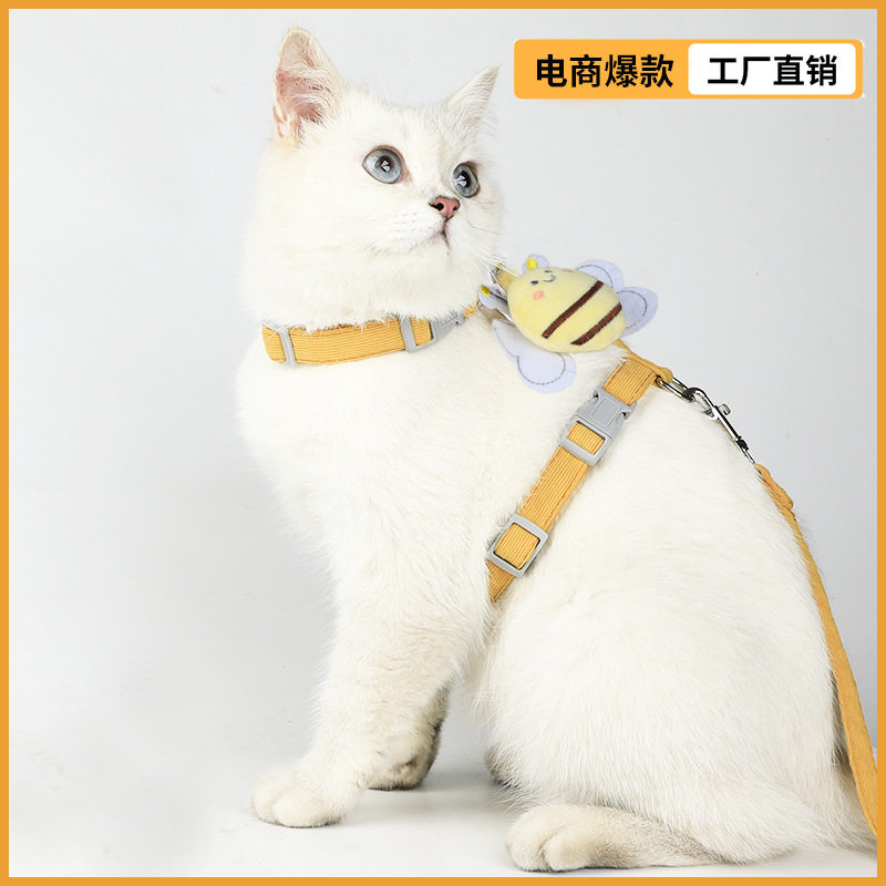 猫咪牵引绳防挣脱外出专用狗狗项