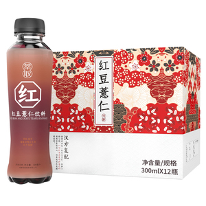 小苏红豆薏米水0糖0脂0卡饮料300ml*12瓶