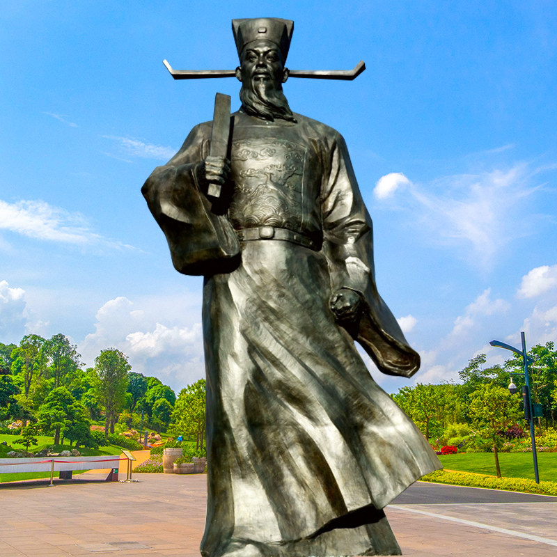 法治名人蔡蘘雕像玻璃钢铸铜古代书法家人物雕塑定制廉政公园景观