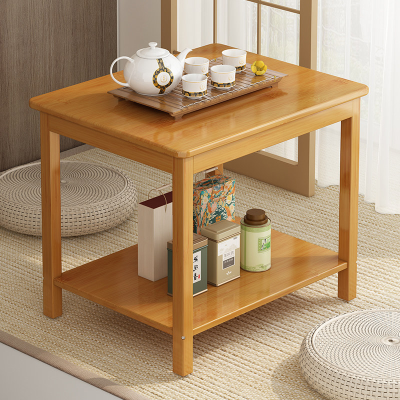 落地楠竹沙发边柜简约茶几客厅家用茶台边几角几床头小桌子小方桌