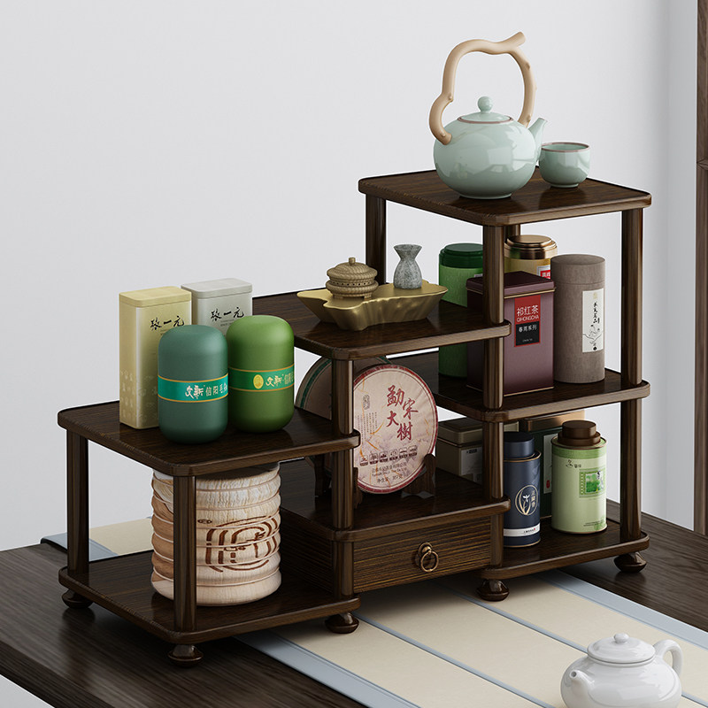 置物架茶室桌面小型博古架茶壶茶具摆放架茶叶放置架陈列架收纳架,住宅家具,多宝格/博古架,淘宝优惠券,粉丝福利购,淘宝优惠卷
