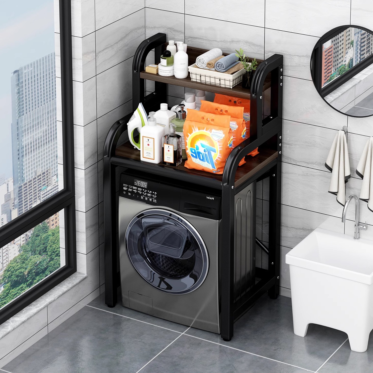 宝睿芝碳钢加厚置物架送货上门