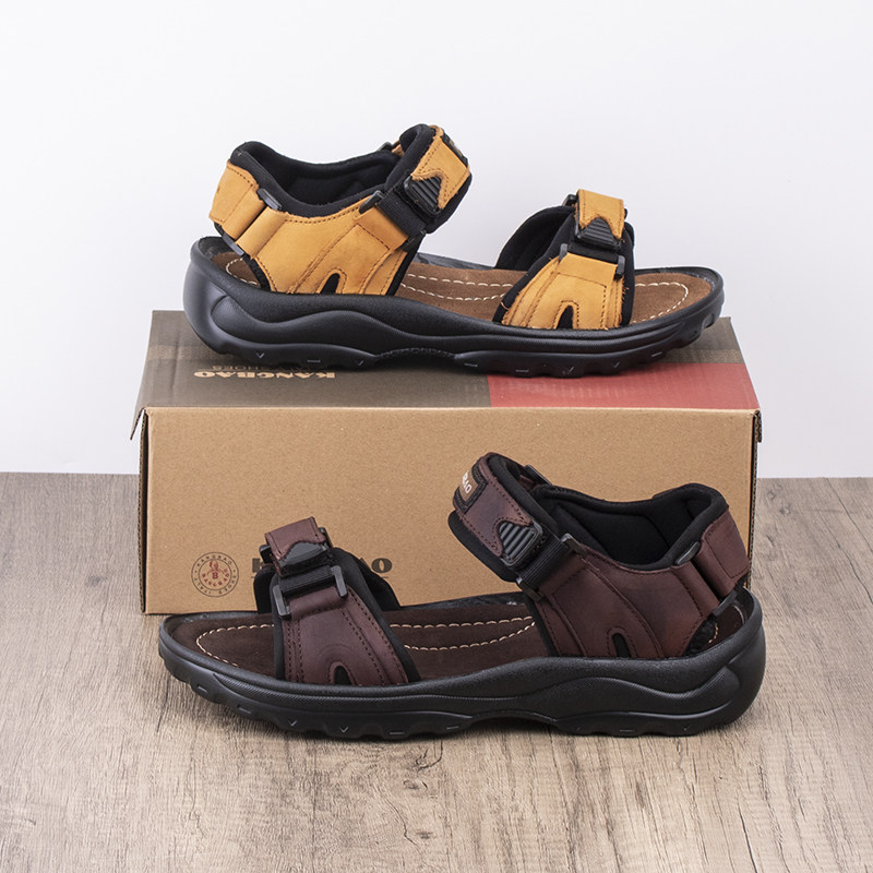 超值捡漏！头层牛皮外贸尾货夏季软底防滑休闲运动户外沙滩凉鞋男,户外/登山/野营/旅行用品,沙滩鞋/凉鞋/拖鞋,淘宝优惠券,粉丝福利购,淘宝优惠卷