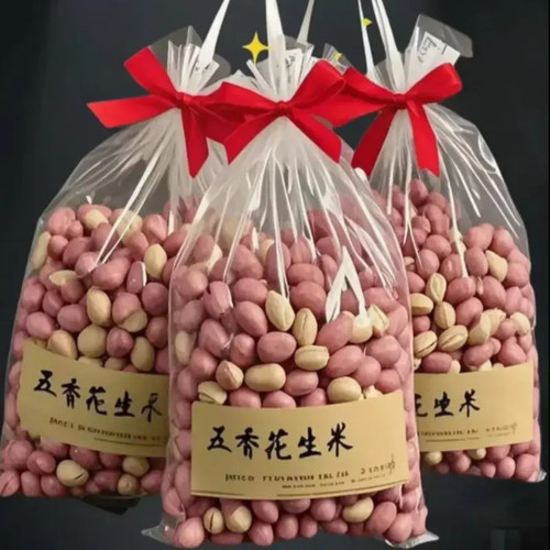 新货山东特产烤熟五香蒜香奶香原味多味花生米休闲袋装香脆小零食
