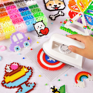 拼豆材料包全套元 派拼豆豆手工diy立体拼图玩具大颗粒融合豆套装