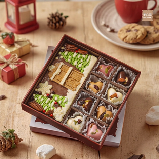 芝心花花漾手工巧克力礼盒比利时进口纯可可脂圣诞七夕情人节礼物