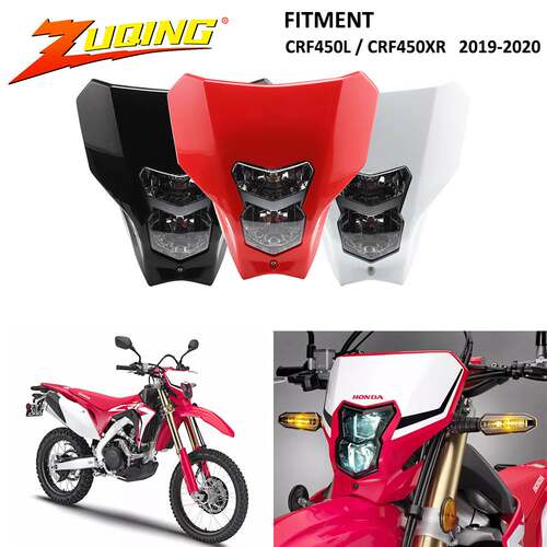 越野摩托车前车大灯改装适用于CRF450L450XR19-23前脸灯车头