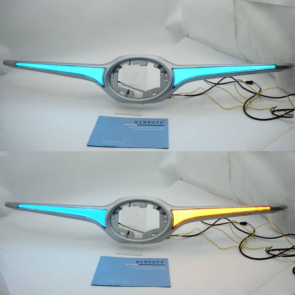 适用于丰田汉兰达20-24中网LED日间行车灯三色转向灯改装大灯