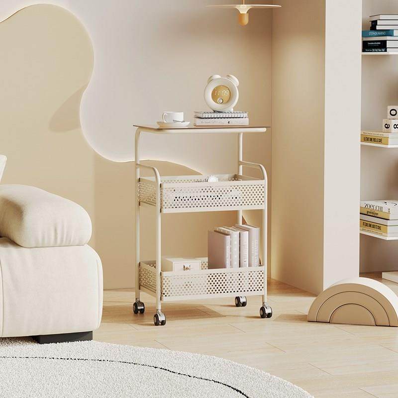 8V奶油风客厅沙发边几可移动小推车玻璃茶几置物架卧室床头柜小桌,商业/办公家具,商用休闲沙发,淘宝优惠券,粉丝福利购,淘宝优惠卷