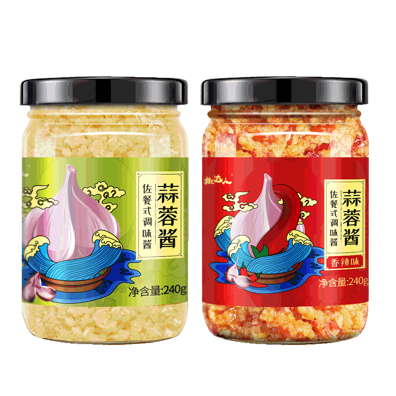 香辣/原味蒜蓉酱生蚝火锅蘸料