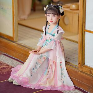 中国风儿童女童新款超仙2025女夏装公主裙汉服古装绝美古风小女孩