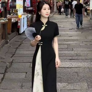 新款显瘦连衣裙时尚夏季旗袍裙子2025中国风气质精致新中式修身