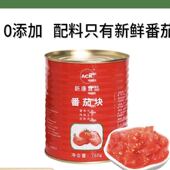 新康番茄块760g 2罐西红柿块罐头饭店餐厅厨师专用新鲜去皮番茄丁