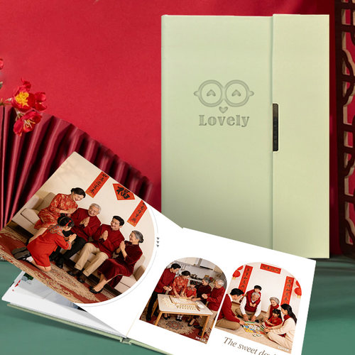 皮面相册精装照片书家庭写真照片影集纪念册设计高端定制打印成册