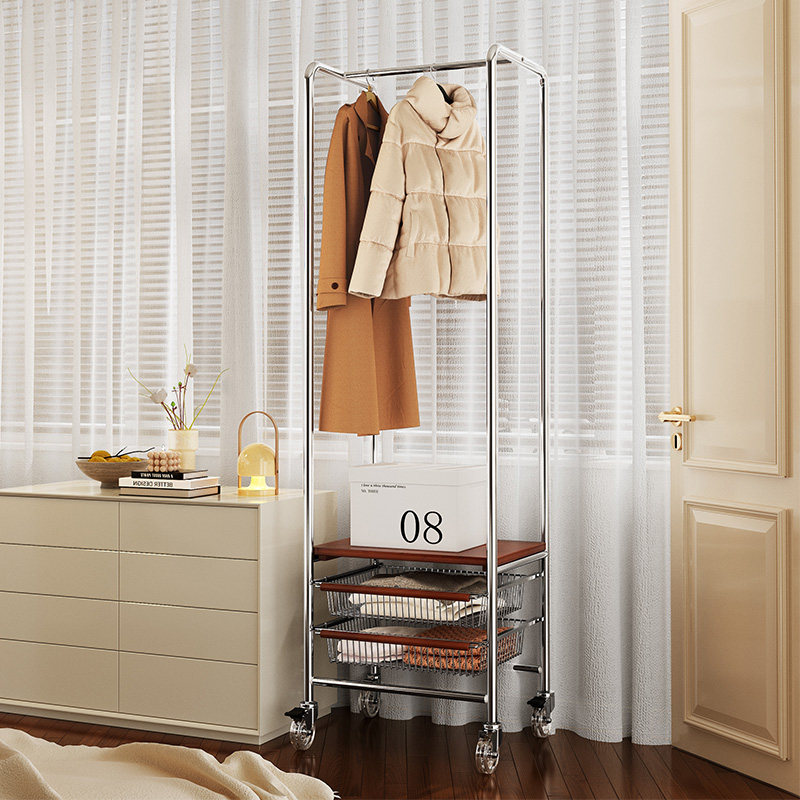 环图落地挂衣架卧室衣柜简易组装