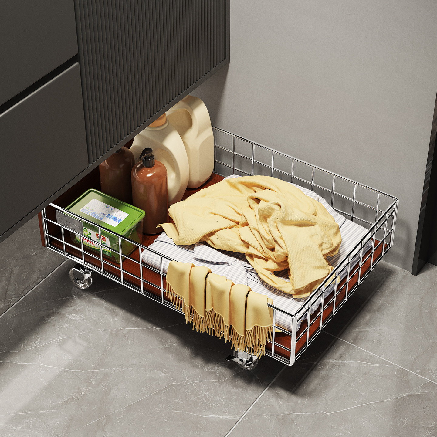 柜下脏衣篮家用脏衣篓洗手台下脏衣服收纳筐浴室可移动带轮洗衣篮,收纳整理,其他收纳篮,淘宝优惠券,粉丝福利购,淘宝优惠卷