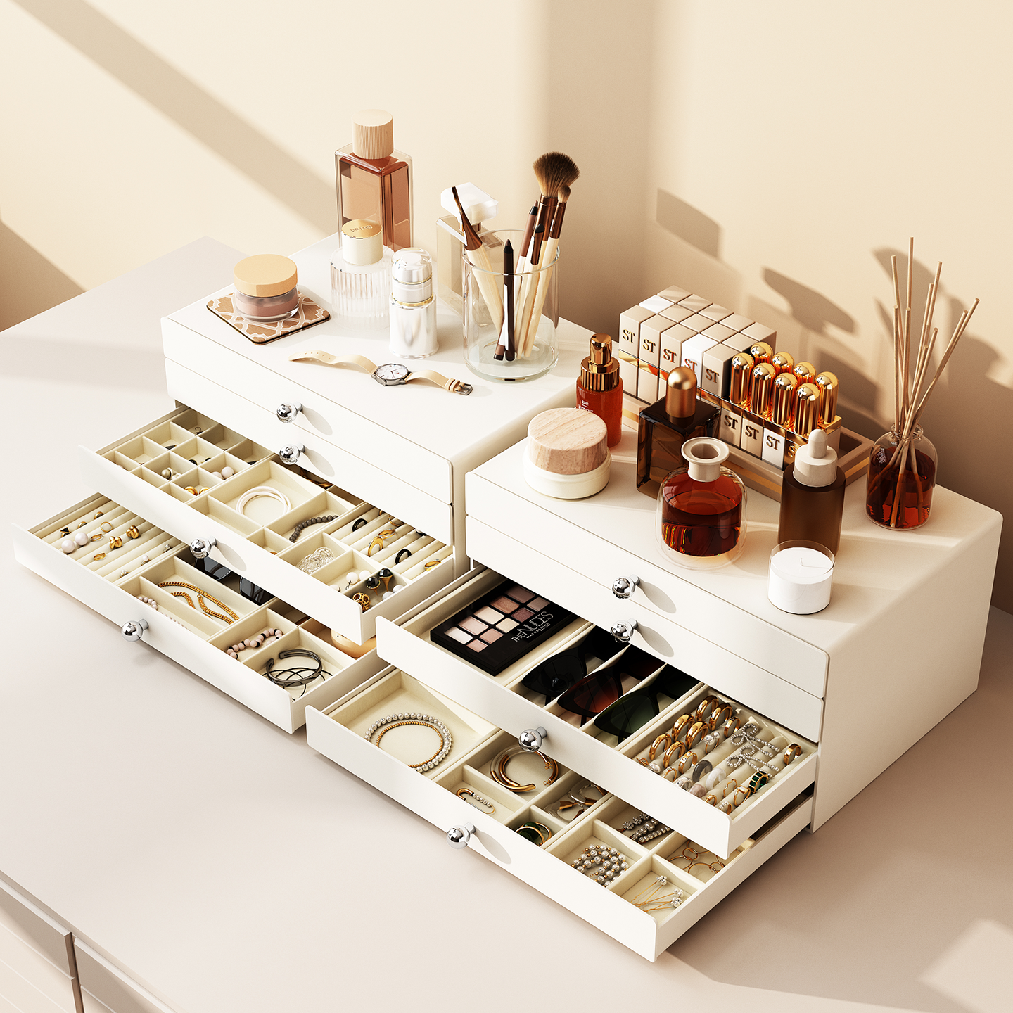 环图首饰收纳盒多层饰品收纳柜